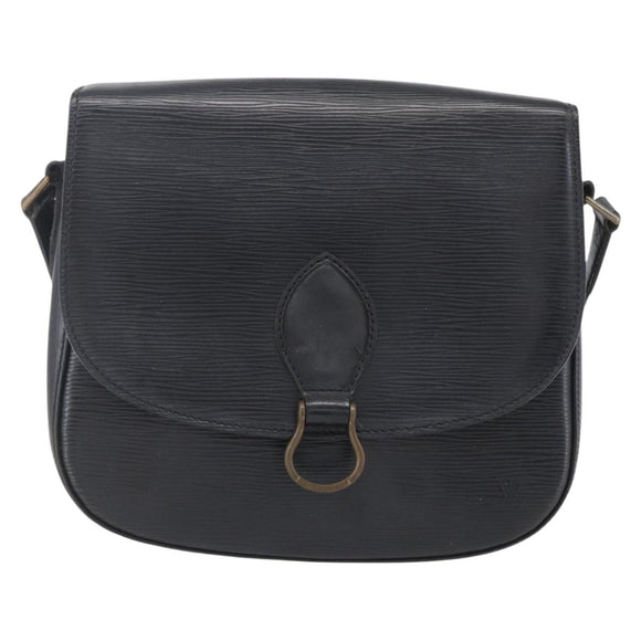 LOUIS VUITTON Epi Saint Cloud GM Shoulder Bag Black Noir M52192 LV Auth BA8327