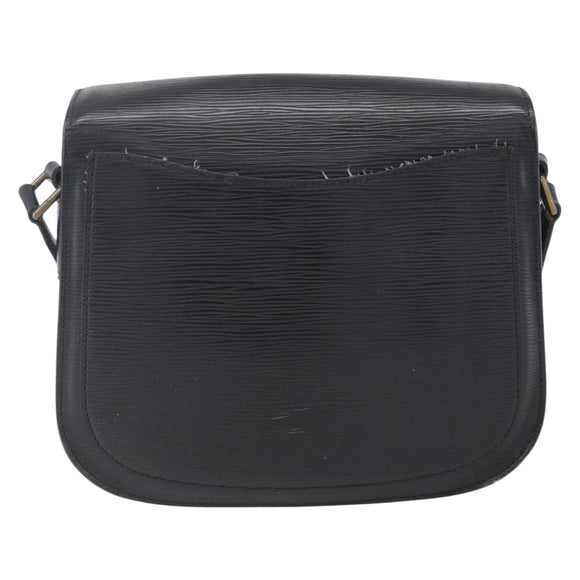 LOUIS VUITTON Epi Saint Cloud GM Shoulder Bag Black Noir M52192 LV Auth BA8327