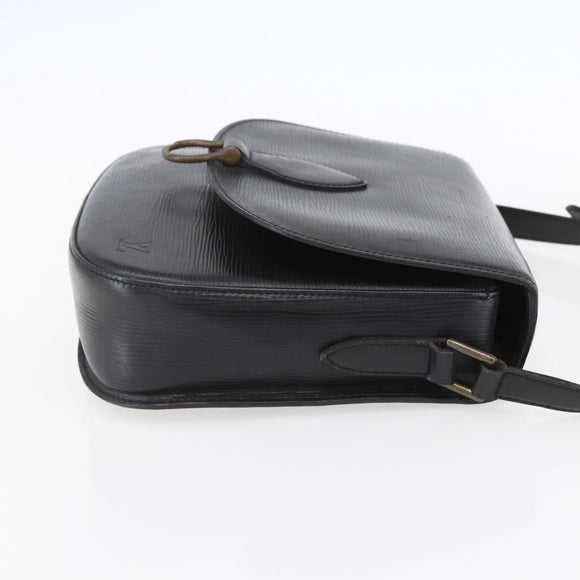LOUIS VUITTON Epi Saint Cloud GM Shoulder Bag Black Noir M52192 LV Auth BA8327