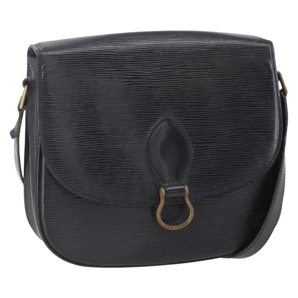 LOUIS VUITTON Epi Saint Cloud GM Shoulder Bag Black Noir M52192 LV Auth BA8328