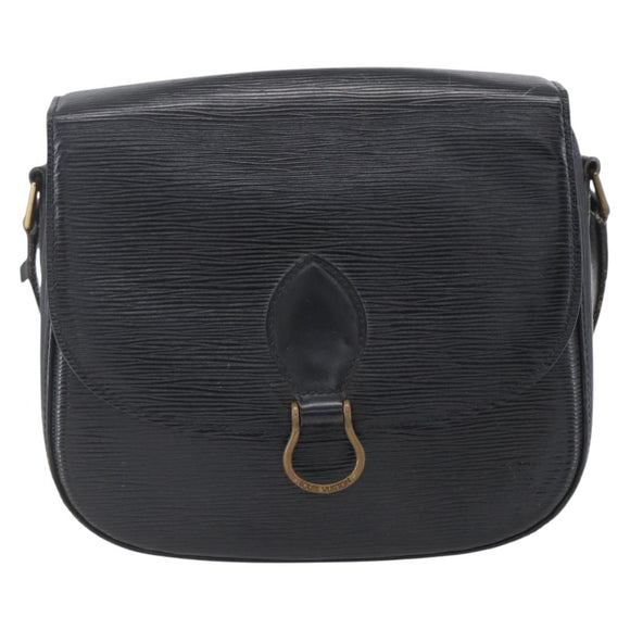 LOUIS VUITTON Epi Saint Cloud GM Shoulder Bag Black Noir M52192 LV Auth BA8328