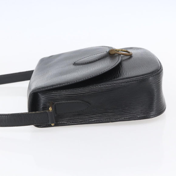 LOUIS VUITTON Epi Saint Cloud GM Shoulder Bag Black Noir M52192 LV Auth BA8328