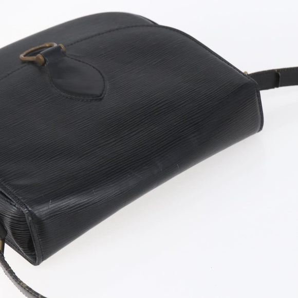 LOUIS VUITTON Epi Saint Cloud GM Shoulder Bag Black Noir M52192 LV Auth BA8328