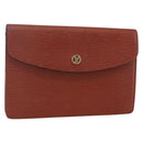 LOUIS VUITTON Epi Montaigne 23 Clutch Bag Brown M52663 LV Auth BA8329-1