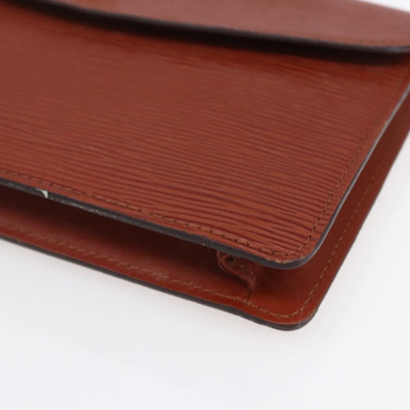 LOUIS VUITTON Epi Montaigne 23 Clutch Bag Brown M52663 LV Auth BA8329