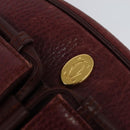 CARTIER Must Line Shoulder Bag Leather Wine Red Auth BA833-14