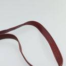 CARTIER Must Line Shoulder Bag Leather Wine Red Auth BA833-8