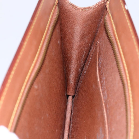 LOUIS VUITTON Epi Pochette Homme Bag Brown Zipangu Gold M52528 LV Auth BA8330