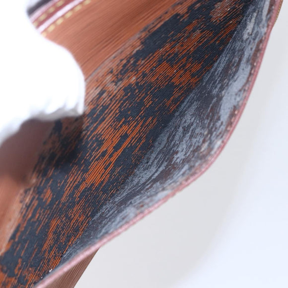 LOUIS VUITTON Epi Pochette Homme Bag Brown Zipangu Gold M52528 LV Auth BA8330