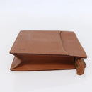 LOUIS VUITTON Epi Pochette Homme Bag Brown Zipangu Gold M52528 LV Auth BA8330-4