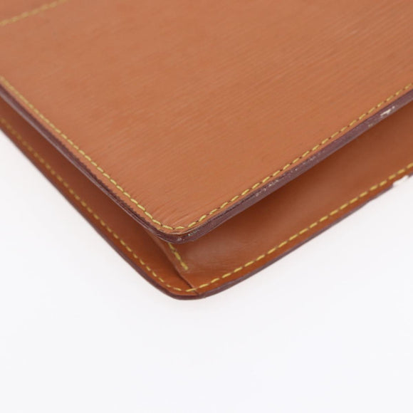 LOUIS VUITTON Epi Pochette Homme Bag Brown Zipangu Gold M52528 LV Auth BA8330