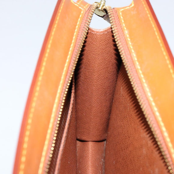 LOUIS VUITTON Epi Pochette Homme Bag Brown Zipangu Gold M52528 LV Auth BA8331