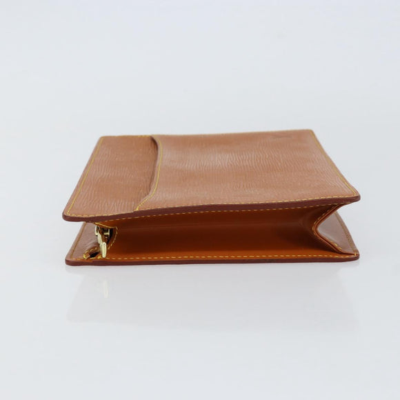 LOUIS VUITTON Epi Pochette Homme Bag Brown Zipangu Gold M52528 LV Auth BA8331