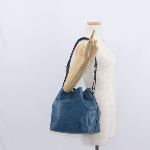 LOUIS VUITTON Epi Petit Noe Shoulder Bag Blue M44105 LV Auth BA8334