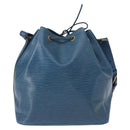 LOUIS VUITTON Epi Petit Noe Shoulder Bag Blue M44105 LV Auth BA8334-2