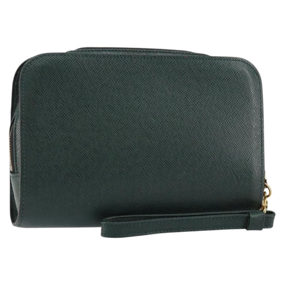 LOUIS VUITTON Taiga Baikal Clutch Bag Epicea M30184 LV Auth BA8336