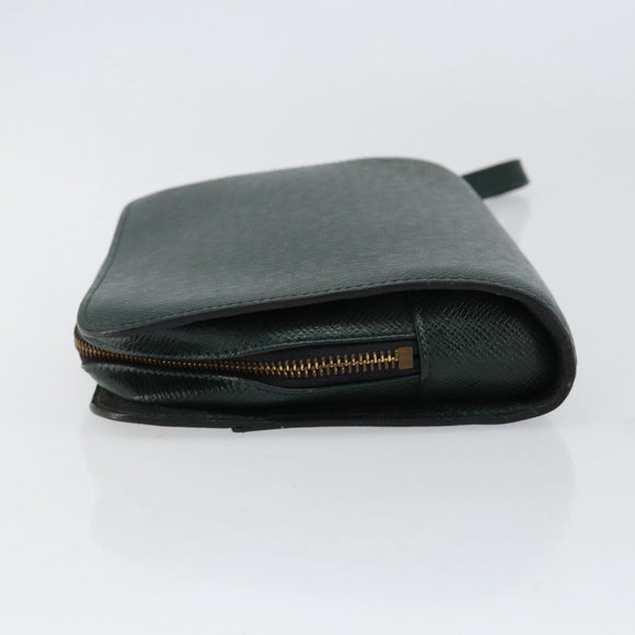 LOUIS VUITTON Taiga Baikal Clutch Bag Epicea M30184 LV Auth BA8336