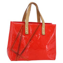 LOUIS VUITTON Monogram Vernis Fluo Reade PM Bag Pink Orange M91903 Auth BA8337-1