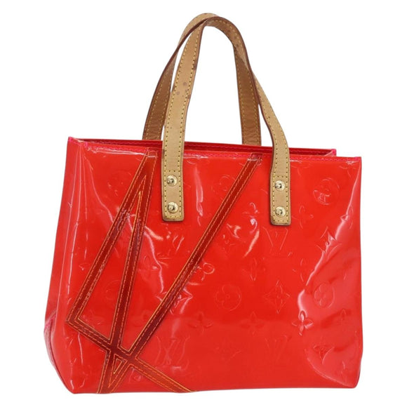 LOUIS VUITTON Monogram Vernis Fluo Reade PM Bag Pink Orange M91903 Auth BA8337