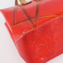 LOUIS VUITTON Monogram Vernis Fluo Reade PM Bag Pink Orange M91903 Auth BA8337-14