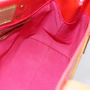 LOUIS VUITTON Monogram Vernis Fluo Reade PM Bag Pink Orange M91903 Auth BA8337-18