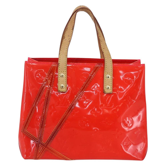 LOUIS VUITTON Monogram Vernis Fluo Reade PM Bag Pink Orange M91903 Auth BA8337