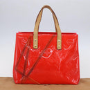 LOUIS VUITTON Monogram Vernis Fluo Reade PM Bag Pink Orange M91903 Auth BA8337-12