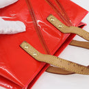 LOUIS VUITTON Monogram Vernis Fluo Reade PM Bag Pink Orange M91903 Auth BA8337-6