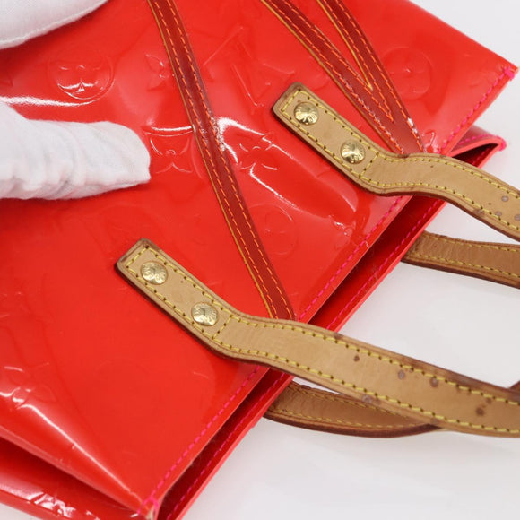 LOUIS VUITTON Monogram Vernis Fluo Reade PM Bag Pink Orange M91903 Auth BA8337