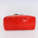 LOUIS VUITTON Monogram Vernis Fluo Reade PM Bag Pink Orange M91903 Auth BA8337-5