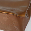 LOUIS VUITTON Monogram Vernis Reade PM Hand Bag Bronze M91146 LV Auth BA8338-9