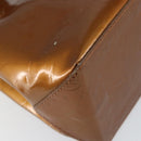 LOUIS VUITTON Monogram Vernis Reade PM Hand Bag Bronze M91146 LV Auth BA8338-16