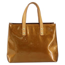 LOUIS VUITTON Monogram Vernis Reade PM Hand Bag Bronze M91146 LV Auth BA8338-13