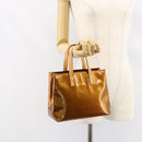 LOUIS VUITTON Monogram Vernis Reade PM Hand Bag Bronze M91146 LV Auth BA8338-23