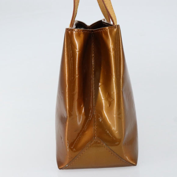 LOUIS VUITTON Monogram Vernis Reade PM Hand Bag Bronze M91146 LV Auth BA8338