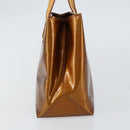 LOUIS VUITTON Monogram Vernis Reade PM Hand Bag Bronze M91146 LV Auth BA8338-4