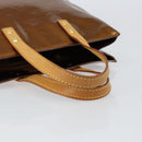 LOUIS VUITTON Monogram Vernis Reade PM Hand Bag Bronze M91146 LV Auth BA8338-7