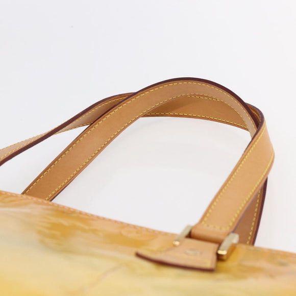 LOUIS VUITTON Monogram Vernis Houston Hand Bag Gris M91053 LV Auth BA8340