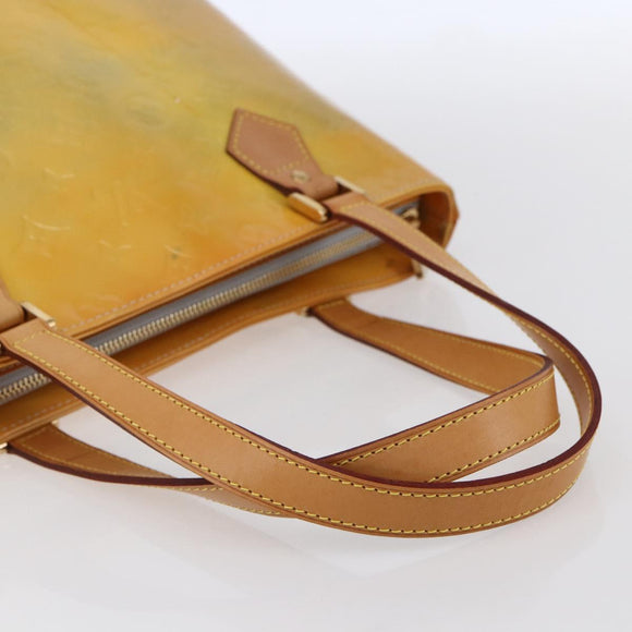 LOUIS VUITTON Monogram Vernis Houston Hand Bag Gris M91053 LV Auth BA8340