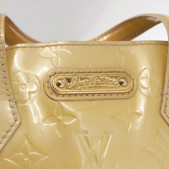 LOUIS VUITTON Monogram Vernis Wilshire PM Hand Bag Broncorail M91452 Auth BA8341