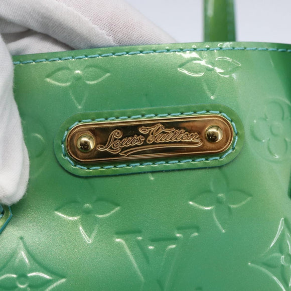 LOUIS VUITTON Monogram Vernis Wilshire PM Bag Blue Galatic M93646 LV Auth BA8342