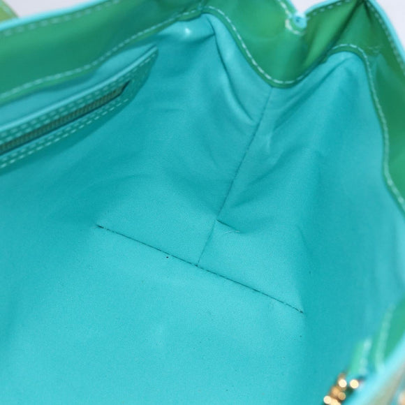 LOUIS VUITTON Monogram Vernis Wilshire PM Bag Blue Galatic M93646 LV Auth BA8342