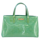 LOUIS VUITTON Monogram Vernis Wilshire PM Bag Blue Galatic M93646 LV Auth BA8342-2