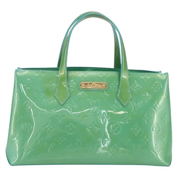 LOUIS VUITTON Monogram Vernis Wilshire PM Bag Blue Galatic M93646 LV Auth BA8342 - 0