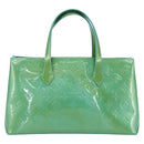 LOUIS VUITTON Monogram Vernis Wilshire PM Bag Blue Galatic M93646 LV Auth BA8342-3