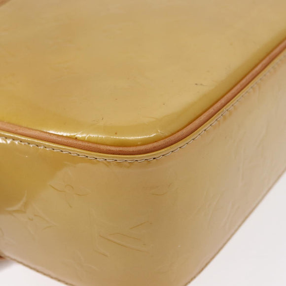 LOUIS VUITTON Monogram Vernis Christie GM Shoulder Bag Beige M91147 Auth BA8343