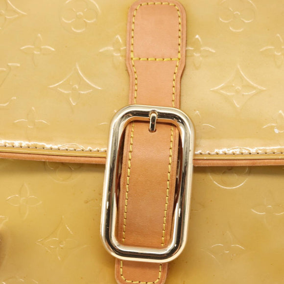 LOUIS VUITTON Monogram Vernis Christie GM Shoulder Bag Beige M91147 Auth BA8343