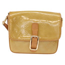 LOUIS VUITTON Monogram Vernis Christie GM Shoulder Bag Beige M91147 Auth BA8343-13