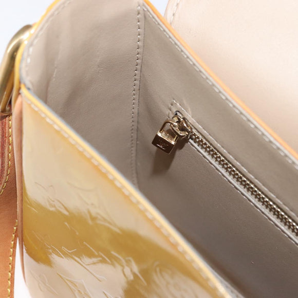 LOUIS VUITTON Monogram Vernis Christie GM Shoulder Bag Beige M91147 Auth BA8343