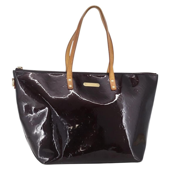 LOUIS VUITTON Monogram Vernis Bellevue GM Tote Bag Amarante M93589 Auth BA8346